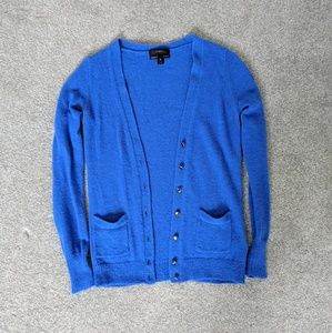 J. Crew Royal Blue Cardigan with Jewel Buttons XS